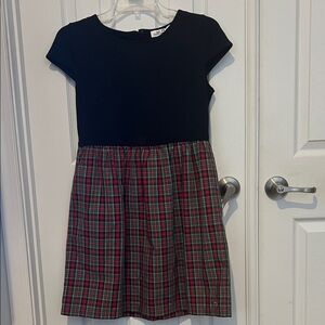 Vineyard Vines Black and Red Plaid Kids Dress